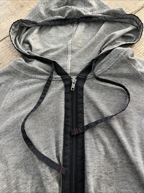 Daniel Buchler New York Men's Black Stripe  Zip-Up Hoodie Sweater Large